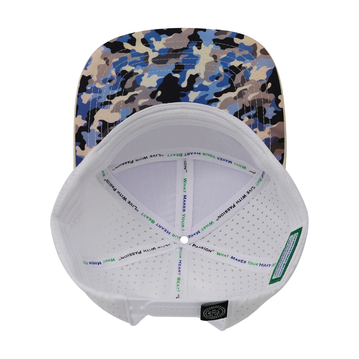 THB - 7 Panel - Sky Camo - Cream / Baby Blue / White - Laser Mesh (Unisex)