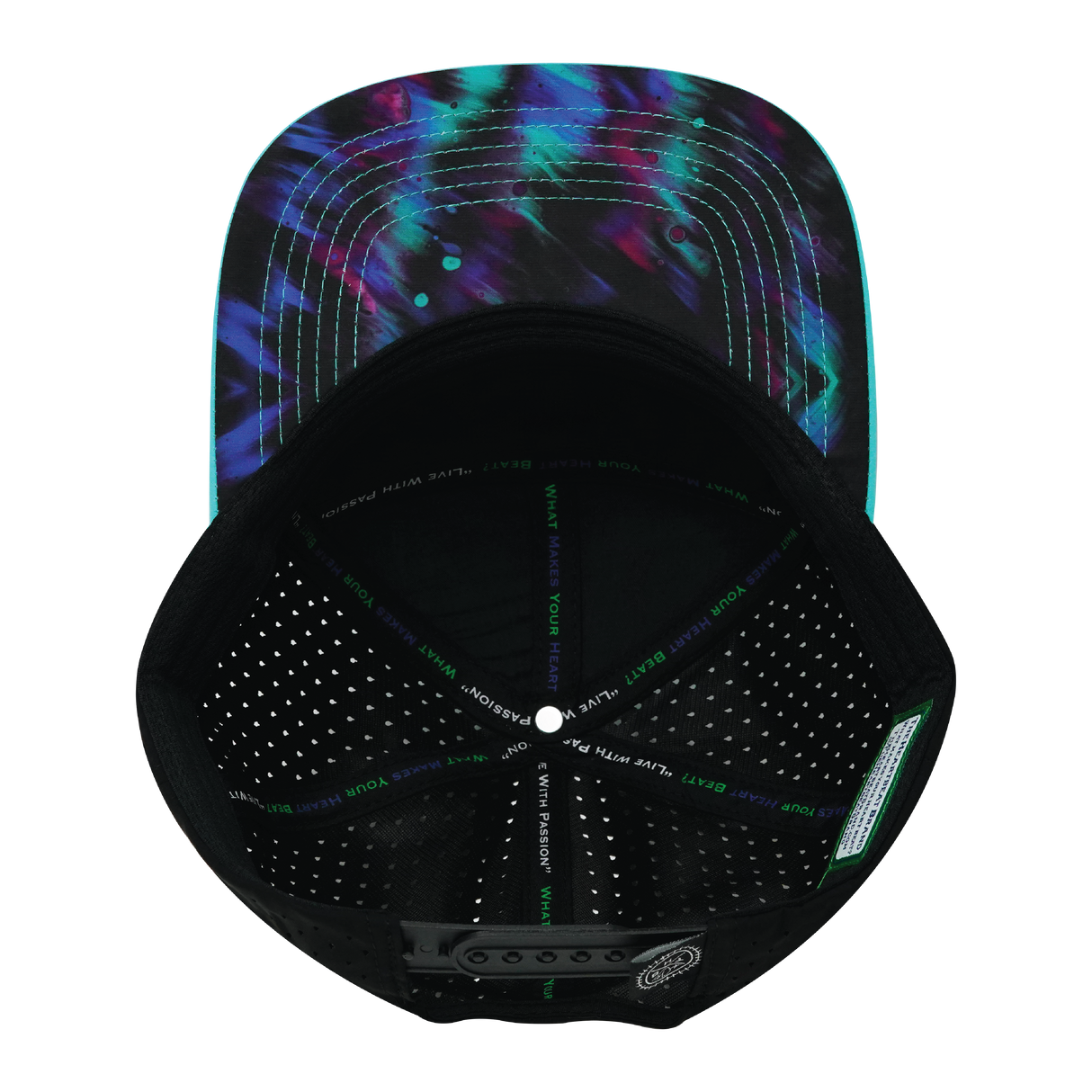 **YOUTH** THB - 7 Panel - Space Dust - Neon Green Blue / Black - Laser Mesh (Unisex)