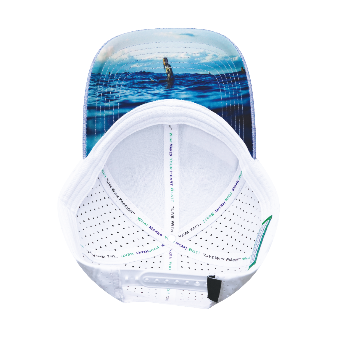 Surf - 6 Panel - Shallow Fit - Light Blue / White - Laser Mesh (Unisex)