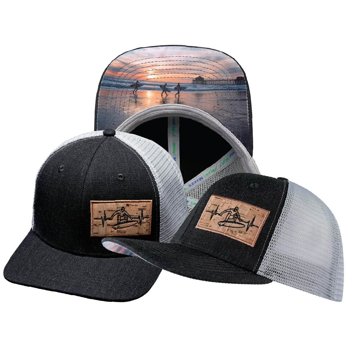 Surf - 6 Panel - Charcoal / Gray - Trucker Mesh (Unisex)