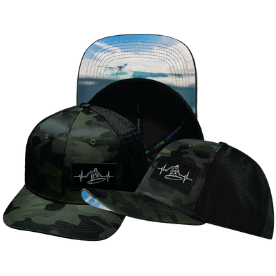 Surf - 6 Panel - Green Camo / Black - Jersey Mesh (Unisex)