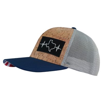 Texas - 6 Panel - Cork - Navy / Gray - Trucker Mesh(Unisex)