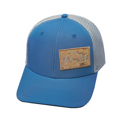 Texas - 6 Panel - Light Blue / Gray - Trucker Mesh (Unisex)