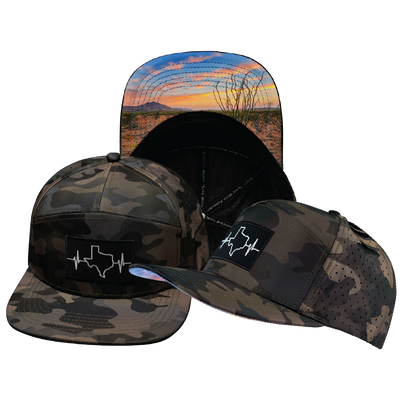 Texas - 7 Panel - Tan Camo - Laser Mesh (Unisex)
