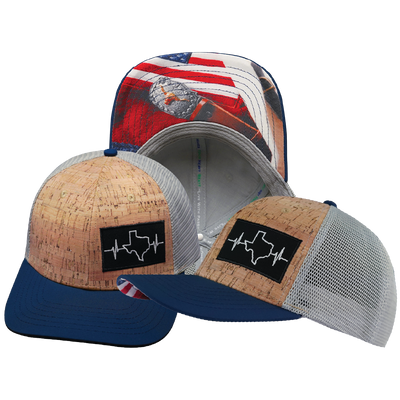 Texas - 6 Panel - Cork - Navy / Gray - Trucker Mesh(Unisex)