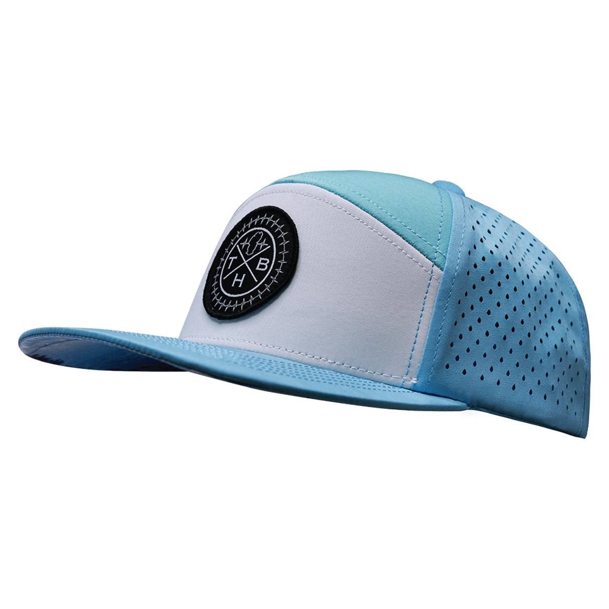 THB - 7 Panel - Light Blue / White / Teal - Laser Mesh (Unisex)