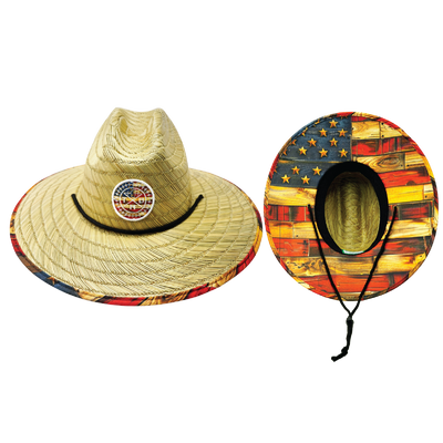 THB - Straw - Flag Stained Wood (Unisex)