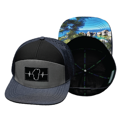 Tahoe - 7 Panel - Navy / Gray / Black - Laser Mesh (Unisex)