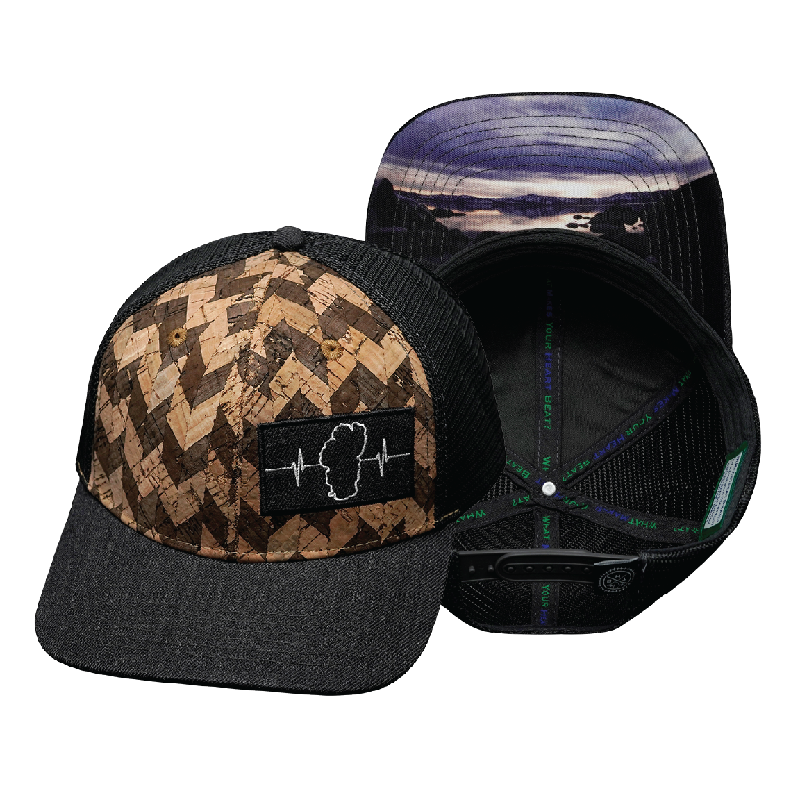 Tahoe - 6 Panel - Cork - Charcoal - Trucker Mesh (Unisex)