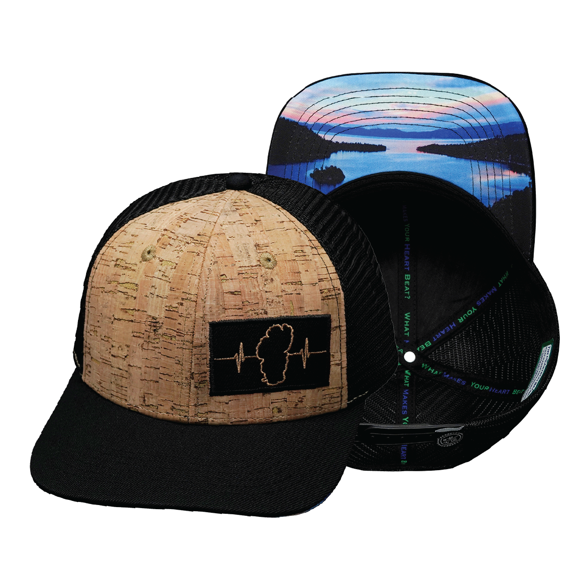 Tahoe - 6 Panel - Cork - Black - Trucker Mesh (Unisex)