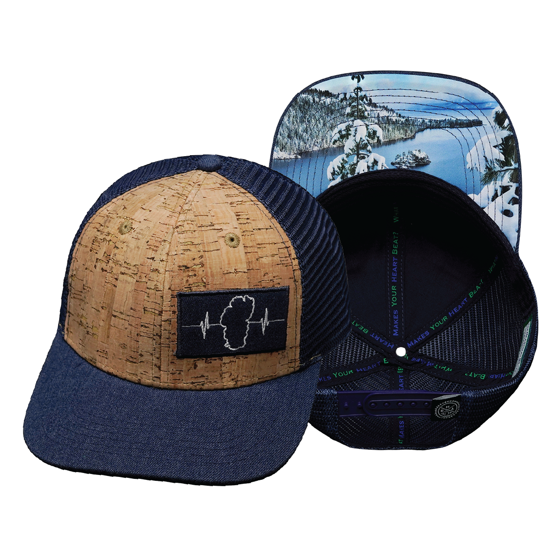 Tahoe - 6 Panel - Cork - Navy - Trucker Mesh (Unisex)