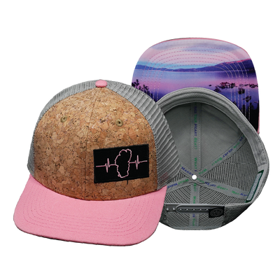 Tahoe - 6 Panel - Cork - Pink / Gray - Trucker Mesh (Unisex)