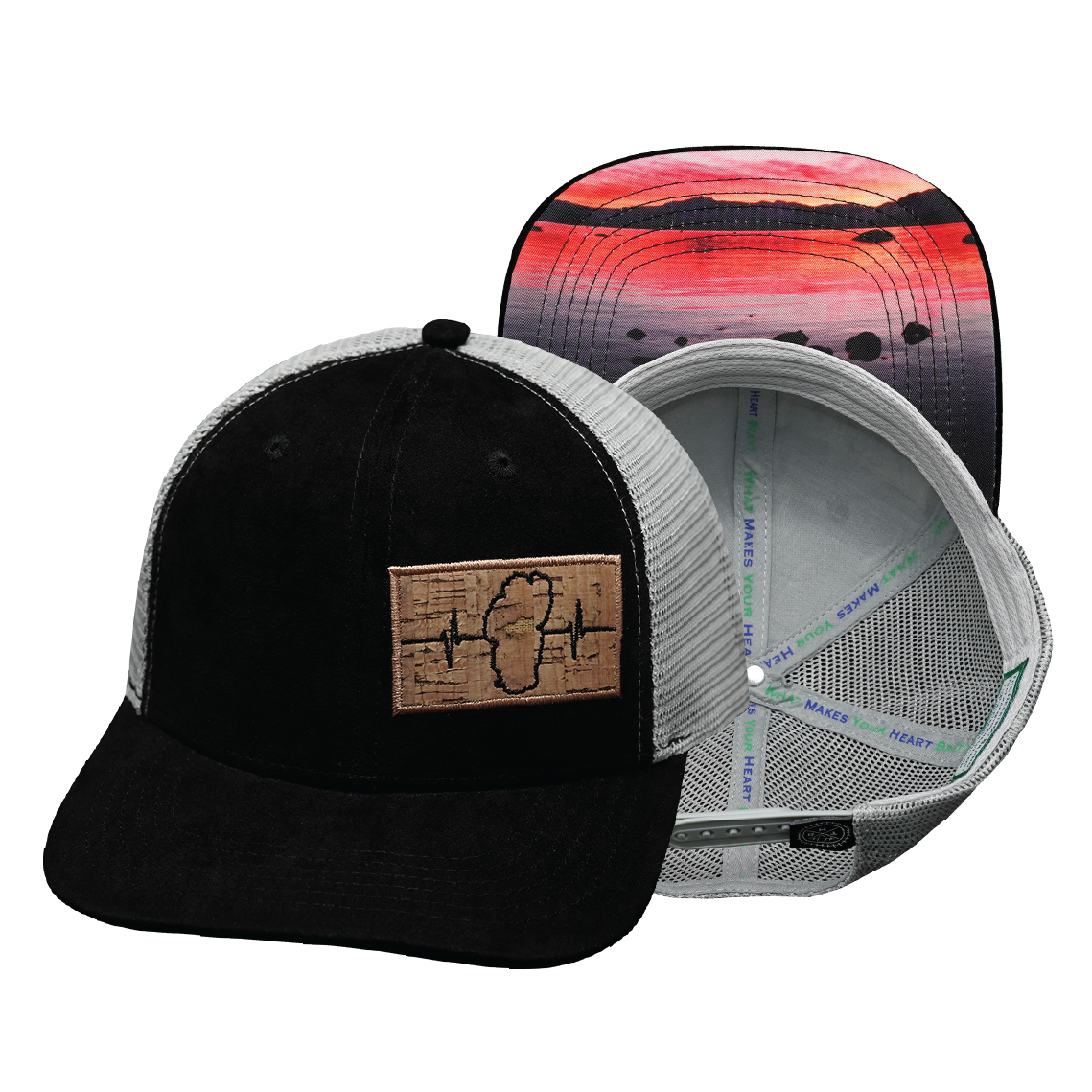 Tahoe - 6 Panel - Suede - Black / Gray - Trucker Mesh (Unisex)