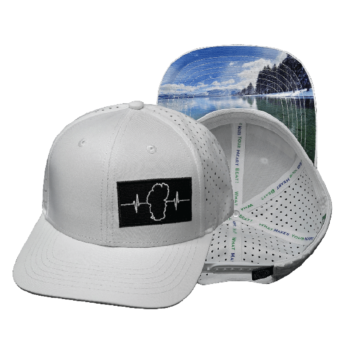 Tahoe - 6 Panel - White - Laser Mesh (Unisex)