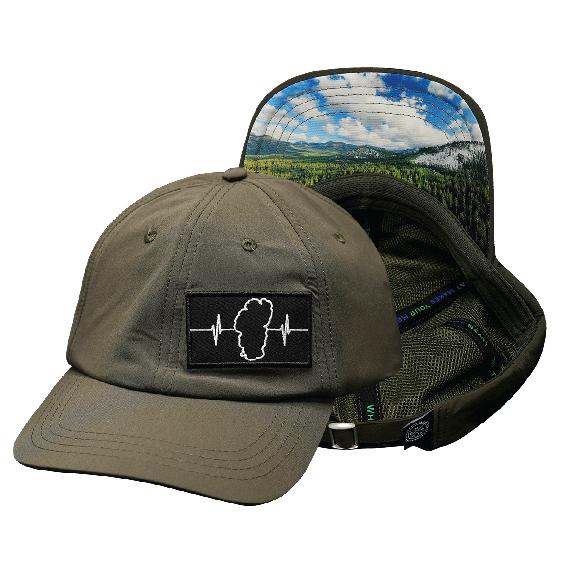 Tahoe - 6 Panel - Unstructured - Relaxed Fit - Olive - Laser Mesh (Unisex)