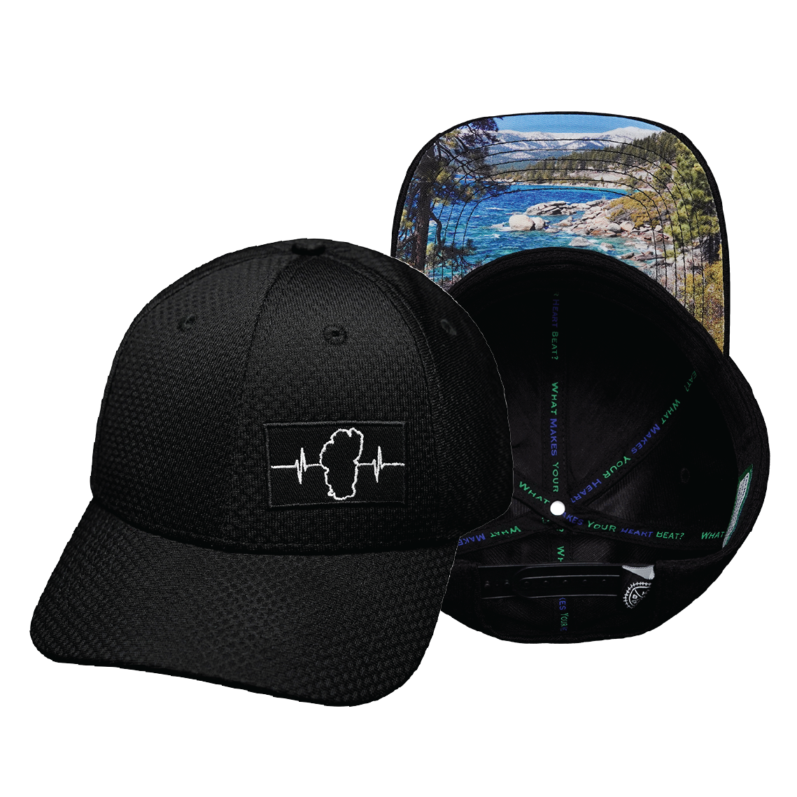 Tahoe - 6 Panel - AirMesh - Athletic Fit - Black - Fabric Back (Unisex)