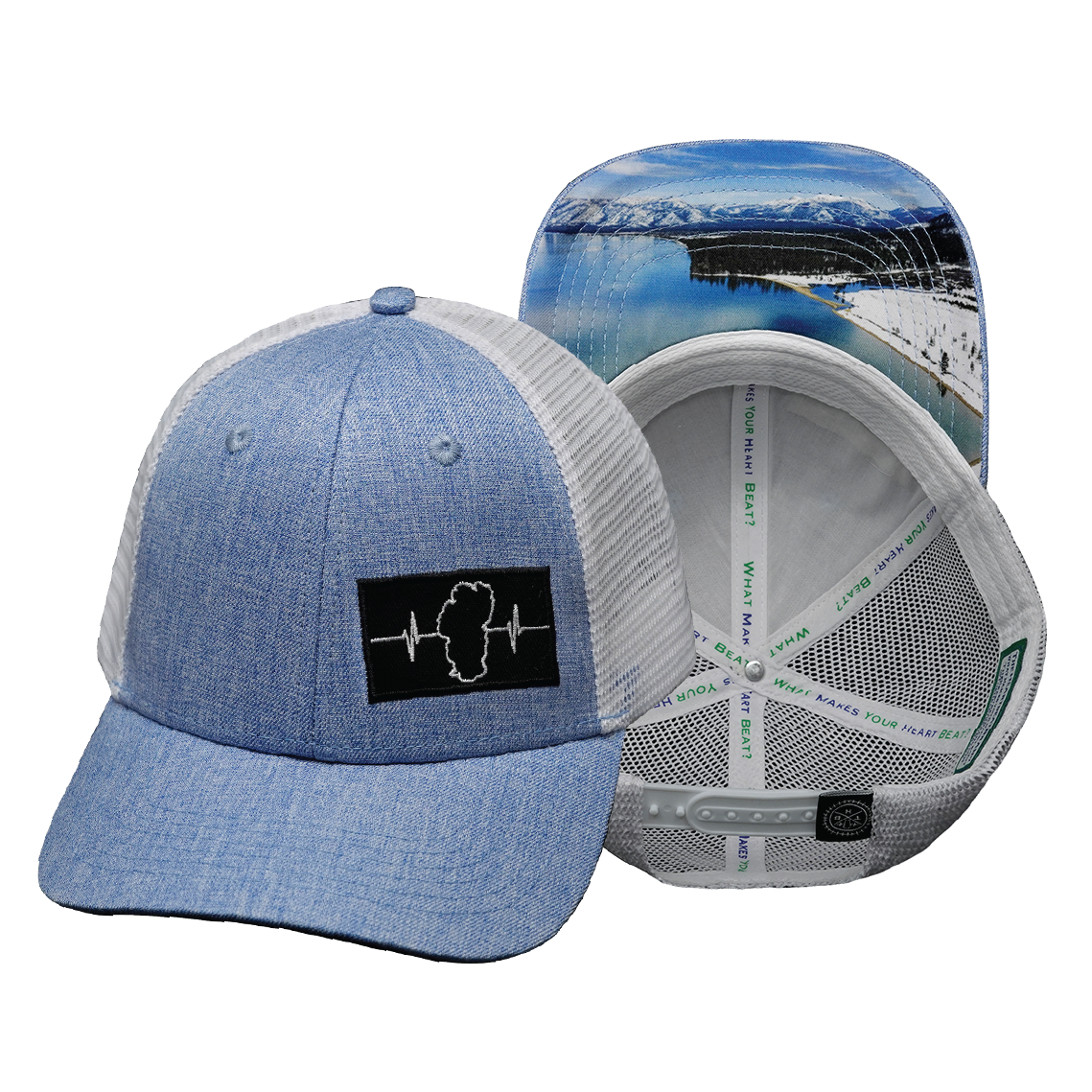 Tahoe - 6 Panel - Shallow Fit - Light Blue / White - Trucker Mesh (Unisex)