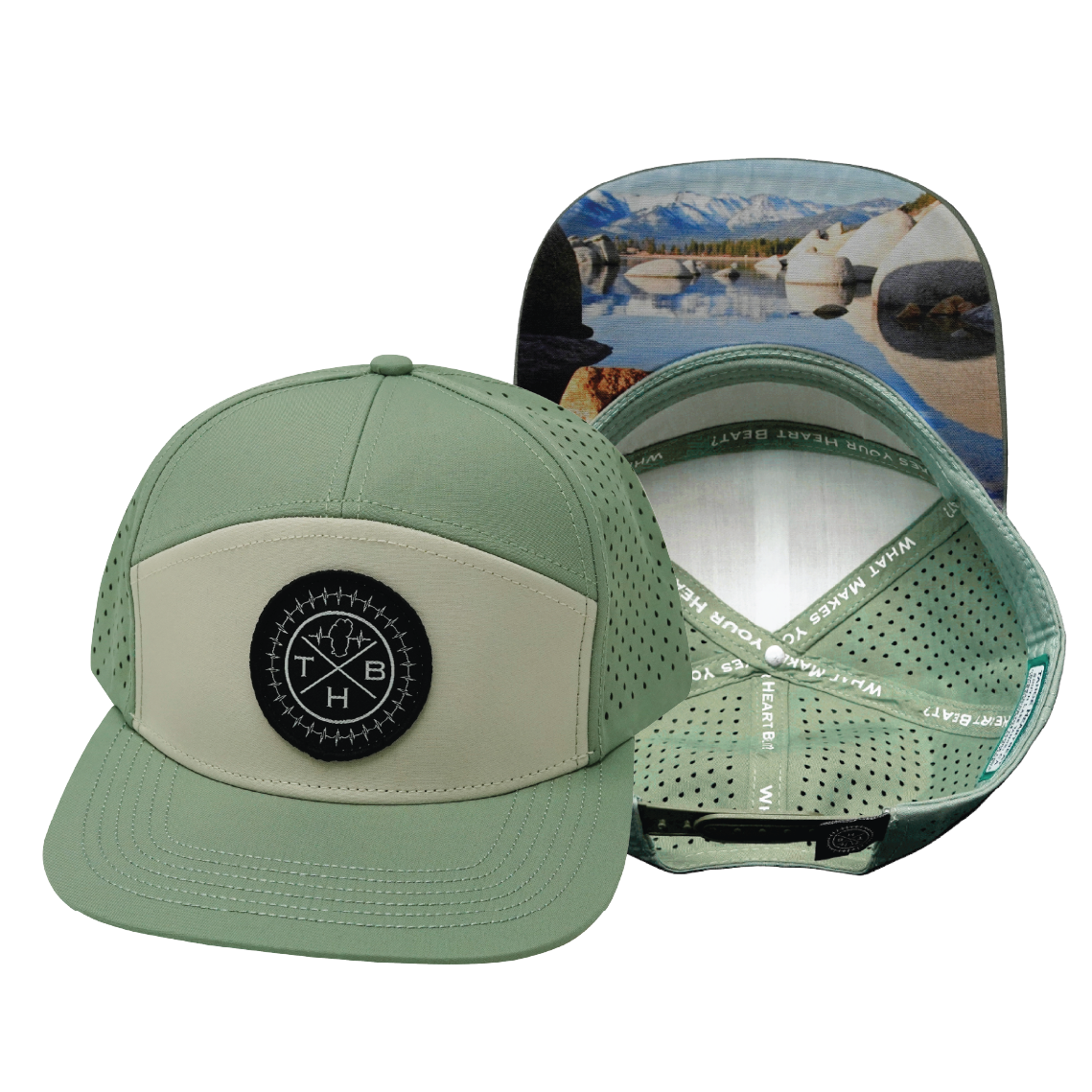 THB - 7 Panel - Sage / Cream - Laser Mesh (Unisex)