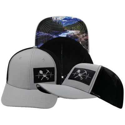 Prospecting - 6 Panel - Gray / Black - Laser Mesh (Unisex)