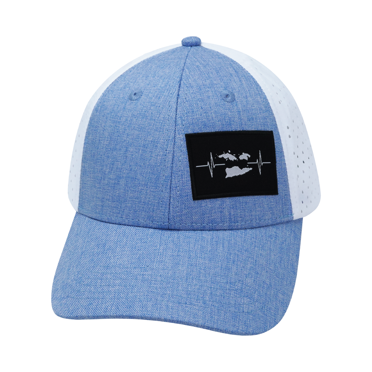 Virgin Islands - 6 Panel - Shallow Fit - Light Blue / White - Laser Mesh (Unisex)