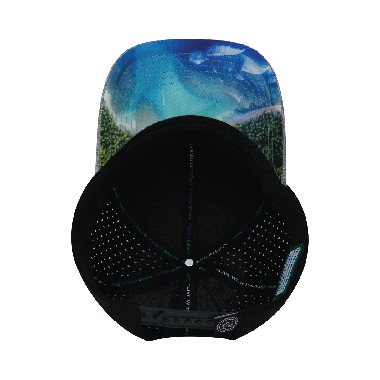 Virgin Islands - 6 Panel - Shallow Fit - Heather Gray / Black - Laser Mesh (Unisex)