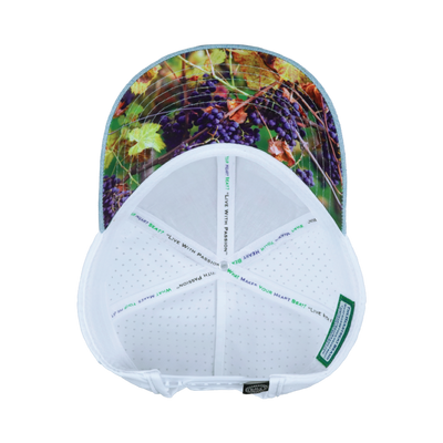 Wine - 6 Panel - Shallow Fit - Pony Tail - Cork - Baby Blue / White - Laser Mesh (Unisex)