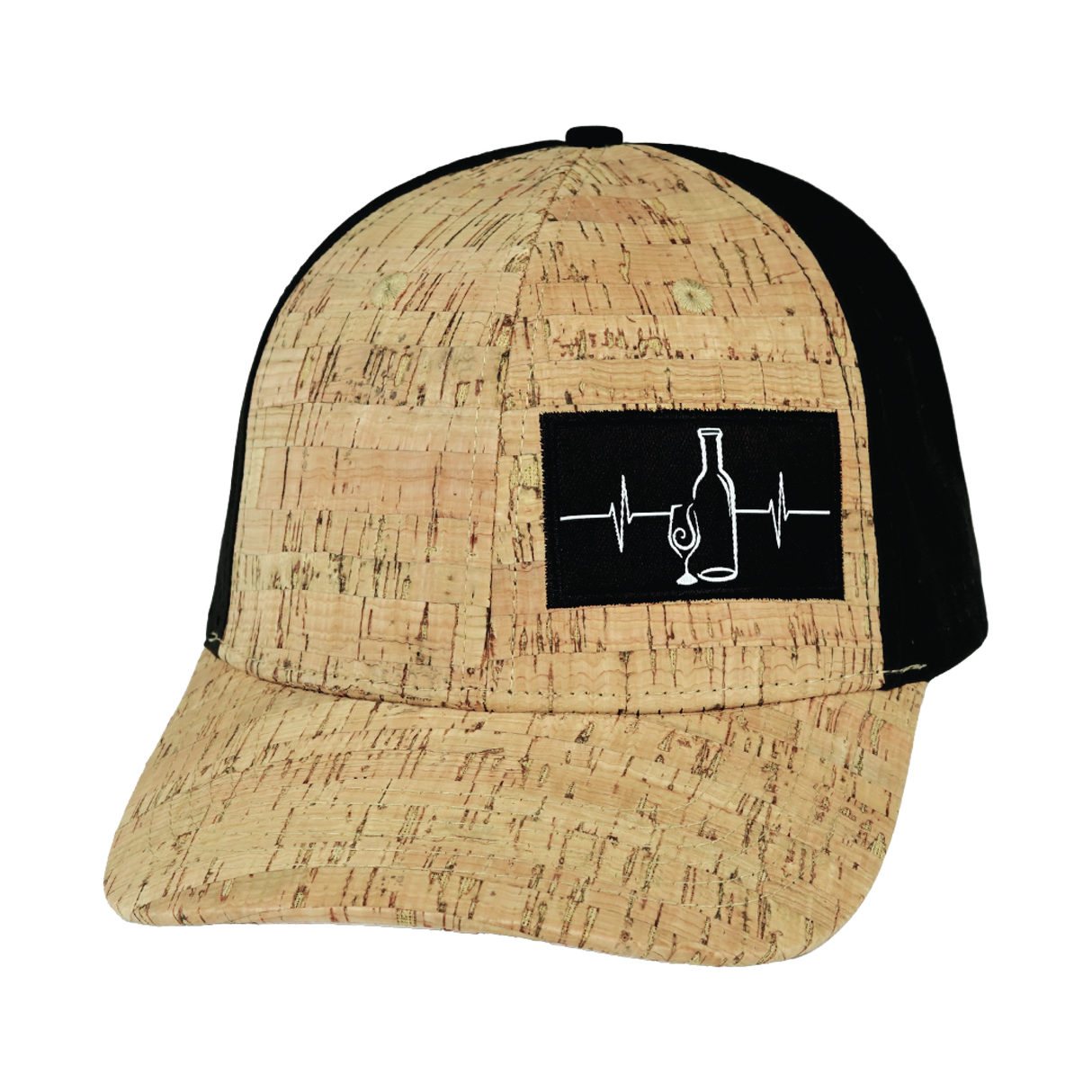 Wine - 6 Panel - Cork - Black - Laser Mesh (Unisex)