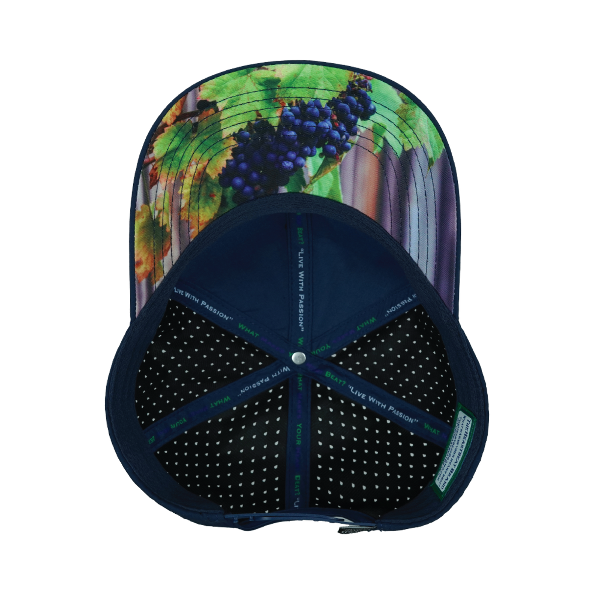 Wine - 6 Panel - Cork - Navy - Laser Mesh (Unisex)