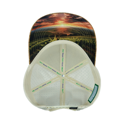 Wine - 6 Panel - Cork - Cream - Laser Mesh (Unisex)
