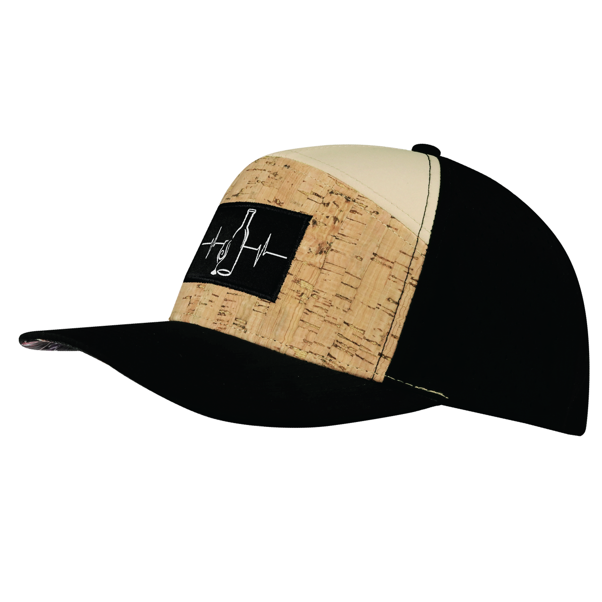 Wine - 7 Panel - Cork - Black / Tan - Laser Mesh (Unisex)