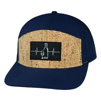 Wine - 7 Panel - Cork - Navy - Laser Mesh (Unisex)