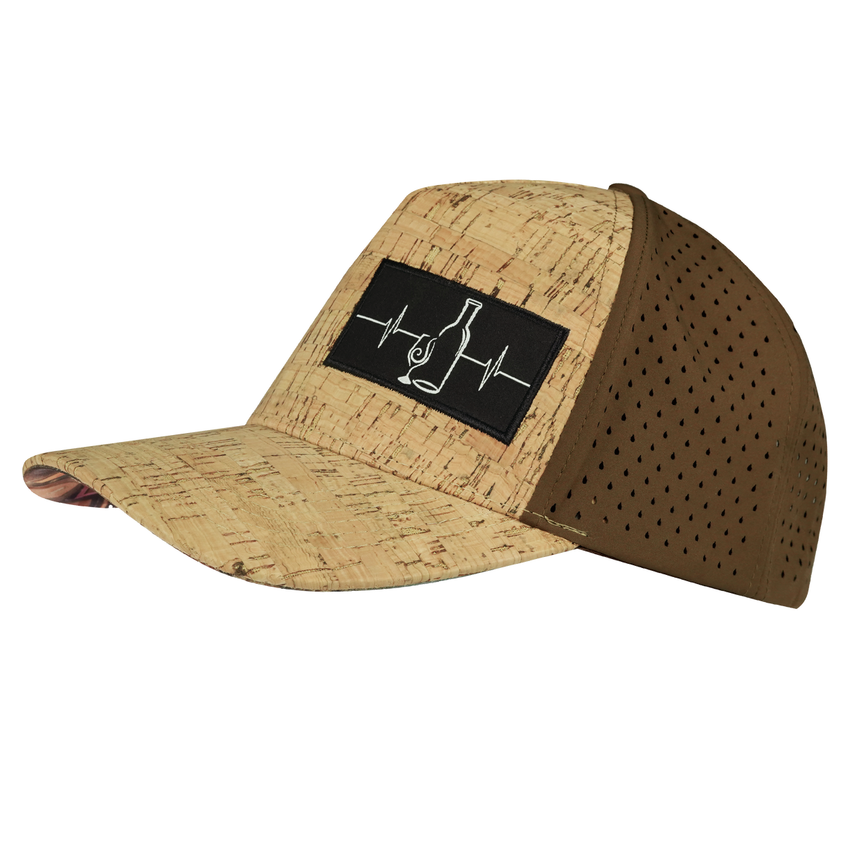 Wine - 5 Panel - Structured - Cork - Brown - Laser Mesh (Unisex)