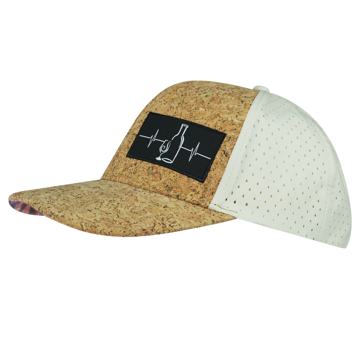 Wine - 6 Panel - Cork - Cream - Laser Mesh (Unisex)