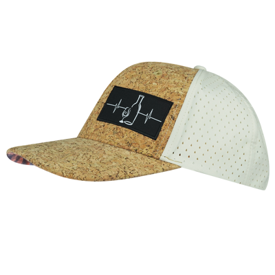 Wine - 6 Panel - Cork - Cream - Laser Mesh (Unisex)
