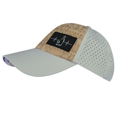 Wine - 6 Panel - Unstructured - Cork - Gray - Laser Mesh (Unisex)
