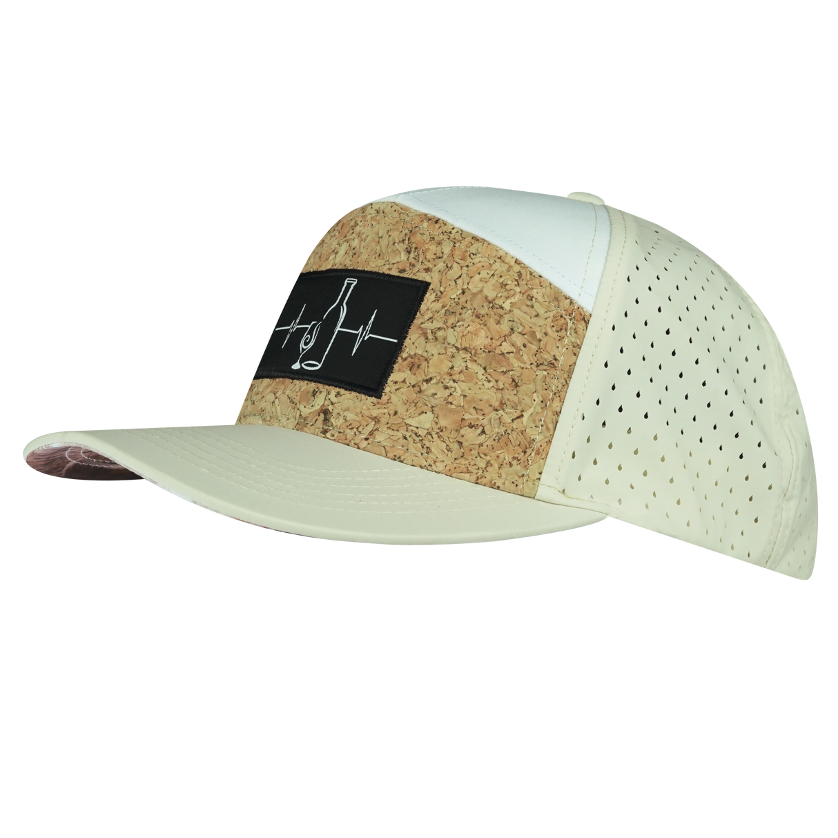 Wine - 7 Panel - Cork - Cream / White - Laser Mesh (Unisex)