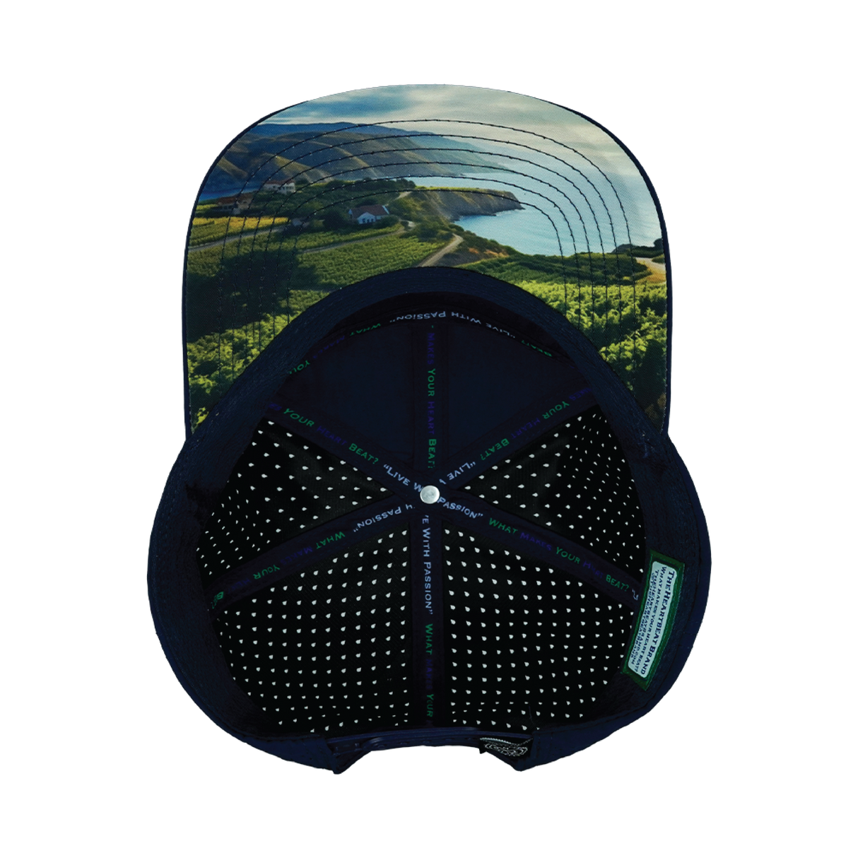 Wine - 7 Panel - Cork - Navy - Laser Mesh (Unisex)