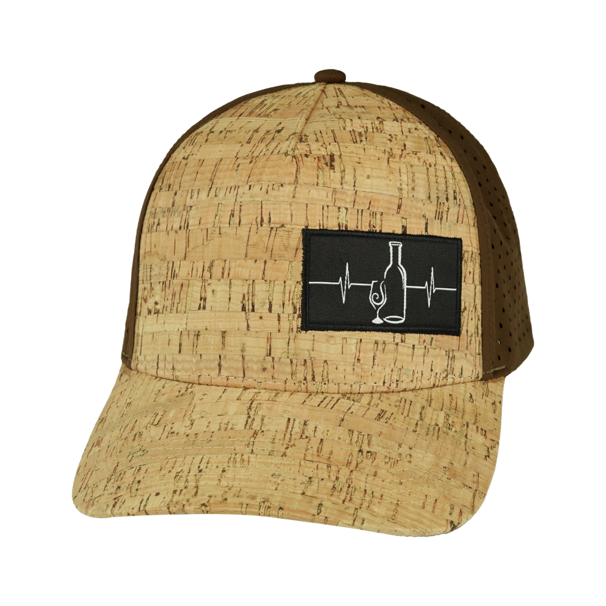 Wine - 5 Panel - Structured - Cork - Brown - Laser Mesh (Unisex)