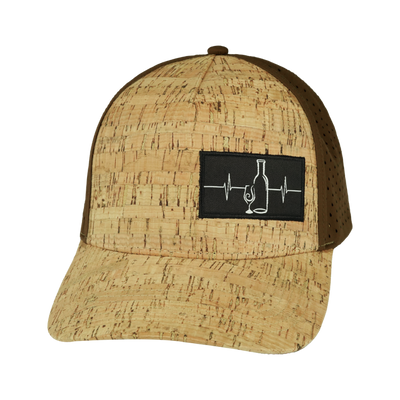 Wine - 5 Panel - Structured - Cork - Brown - Laser Mesh (Unisex)