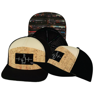 Wine - 7 Panel - Cork - Black / Tan - Laser Mesh (Unisex)