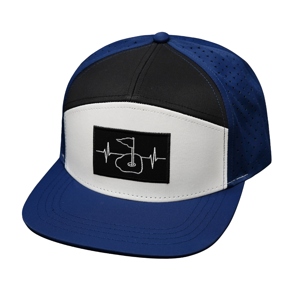 Golf - 7 Panel - Navy / White / Black (No Photo) - Laser Mesh (Unisex)