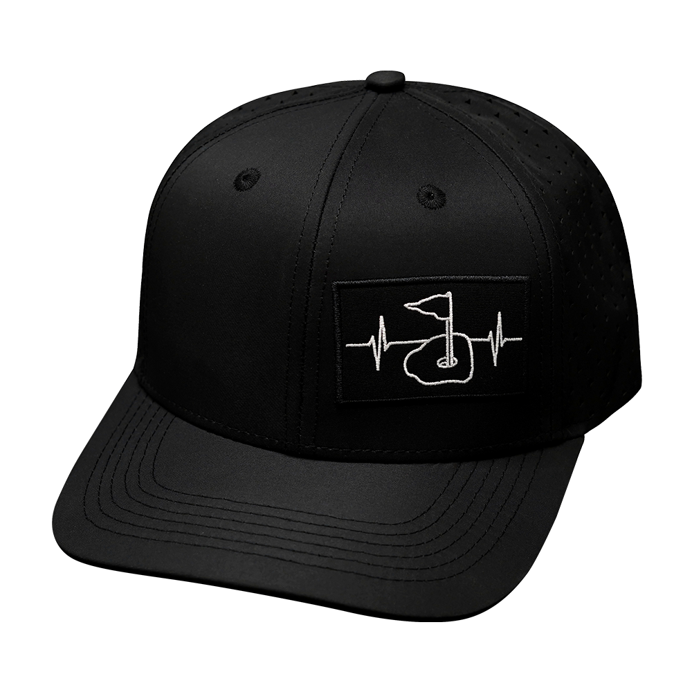Golf - 6 Panel - Black (No Photo) - Laser Mesh (Unisex)