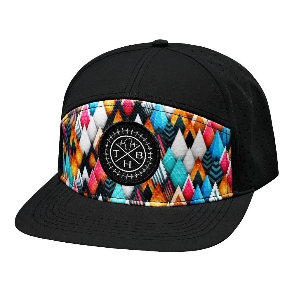 THB - 7 Panel - Colored Peaks / Black - Laser Mesh (Unisex)