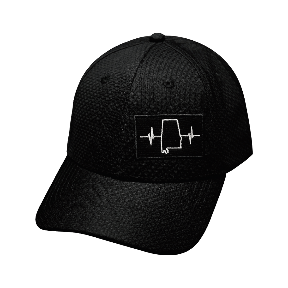 Alabama Hat, Athletiic Fit, Airmesh, Snapback Hat, Black, Mens Hat, Womens Hat, Front Picture