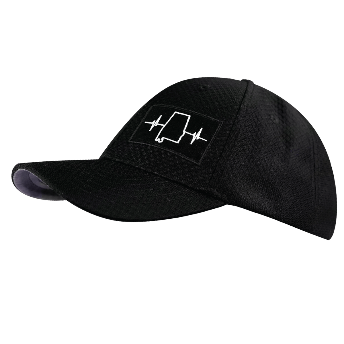 Alabama Hat, Athletiic Fit, Airmesh, Snapback Hat, Black, Mens Hat, Womens Hat, Side Picture
