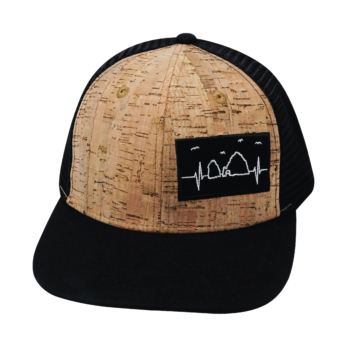 Cabo - 6 Panel - Cork - Black - Trucker Mesh (Unisex)