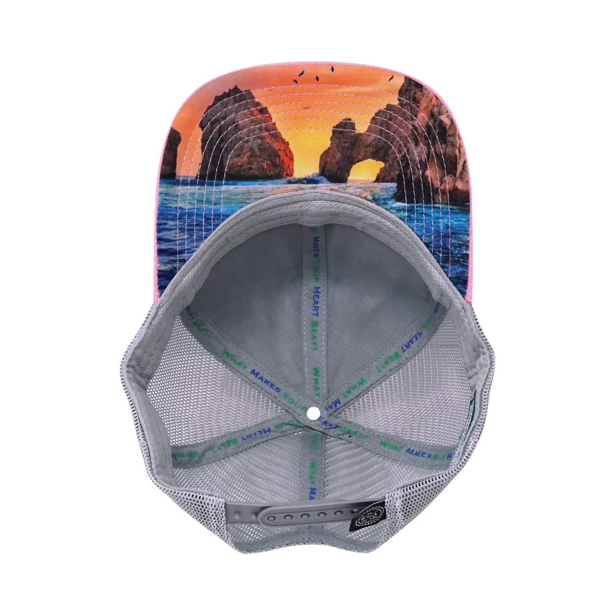 Cabo - 6 Panel - Cork - Pink / Gray - Trucker Mesh (Unisex)