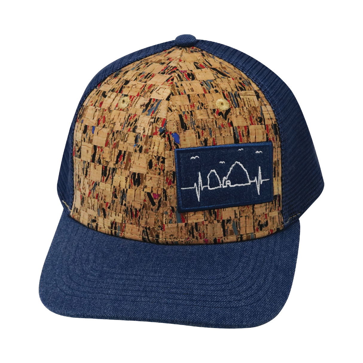 Cabo - 6 Panel - Cork - Navy - Trucker Mesh (Unisex)