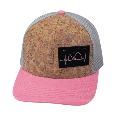 Cabo - 6 Panel - Cork - Pink / Gray - Trucker Mesh (Unisex)