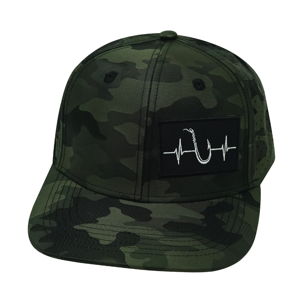 Fishing - 6 Panel - Green Camo - Laser Mesh (Unisex)